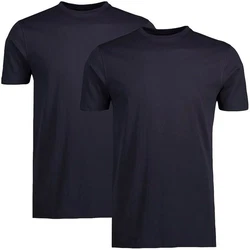 LERROS T-Shirt Kurzarmshirt Doppelpack Regular Fit Dunkelblau