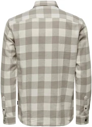 ONLY & SONS Karohemd ONSGUDMUND LS CHECKED SHIRT (4628) Beige/Grau/Khaki/Hellgrau/Weiß