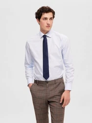 SELECTED HOMME Langarmhemd SLHREGDUKE-NON IRON SHIRT LS Hellblau/Blau