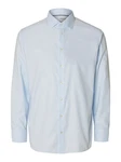 SELECTED HOMME Langarmhemd SLHREGDUKE-NON IRON SHIRT LS Hellblau/Blau
