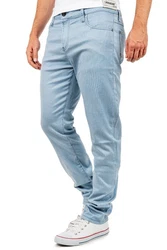Cipo & Baxx Stoffhose Elegante Hose BA-CD841 Weiß/Hellblau
