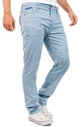 Cipo & Baxx Stoffhose Elegante Hose BA-CD841 Weiß/Hellblau