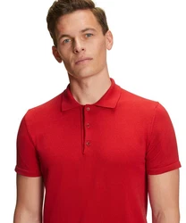 FALKE Poloshirt aus Bio-Baumwolle Rot/Dunkelrot
