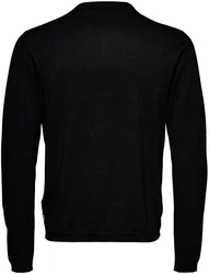 ONLY & SONS Polokragenpullover ONSWYLER LIFE REG 14 LS POLO KNIT Schwarz