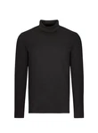 Trigema Longsleeve Shirt mit Stehkragen Schwarz