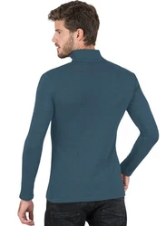 Trigema Rollkragenshirt Türkis/Blau/Dunkelblau/Grau/Hellblau