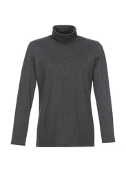 Trigema Rollkragenshirt grau/anthrazit/melange