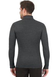Trigema Rollkragenshirt grau/anthrazit/melange