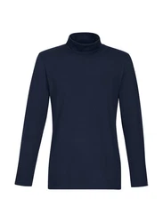 Trigema Rollkragenshirt Dunkelblau/Schwarz
