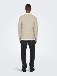 ONLY & SONS Rundhalspullover Kalle Beige (6742)