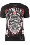 Cipo & Baxx Print-Shirt BA-CT772 Ghost Rider Style Totenkopf Schwarz (BA-CT772)