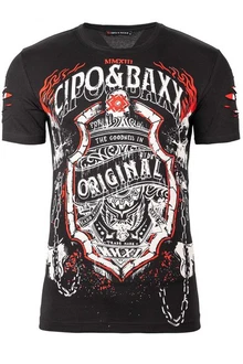 Cipo & Baxx Print-Shirt BA-CT772 Ghost Rider Style Totenkopf