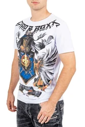 Cipo & Baxx Print-Shirt Cooles Kurzarm T-Shirt BA-CT743 Weiß