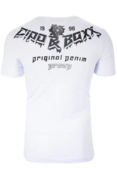 Cipo & Baxx Print-Shirt Cooles Kurzarm T-Shirt BA-CT743 Weiß