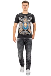 Cipo & Baxx Print-Shirt Cooles Kurzarm T-Shirt BA-CT743 BA-CT743