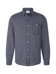 TOM TAILOR Langarmhemd T-Shirt Structured Shirt Hellblau/Dunkelblau/Blau/Grau