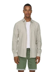 ONLY & SONS Langarmhemd Caiden Khaki