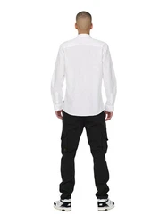 ONLY & SONS Langarmhemd Caiden Weiß/Dunkelblau/Schwarz