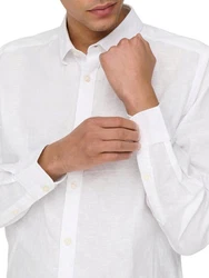 ONLY & SONS Langarmhemd Caiden Weiß/Dunkelblau/Schwarz