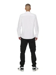 ONLY & SONS Langarmhemd Caiden Weiß/Dunkelblau/Schwarz