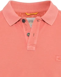 camel active Herren Piqué Poloshirt Rot/Orange/Rosa