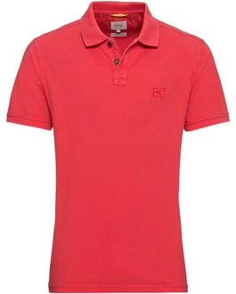 camel active Herren Piqué Poloshirt Rot/Dunkelrot