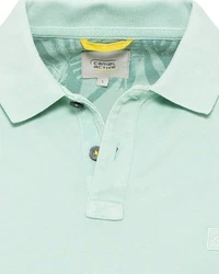 camel active Herren Piqué Poloshirt Hellgrün/Grün