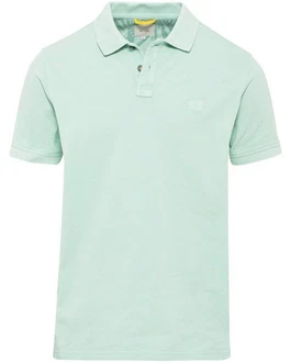 camel active Herren Piqué Poloshirt Hellgrün/Grün
