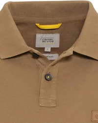 camel active Herren Piqué Poloshirt Braun/Khaki/Beige