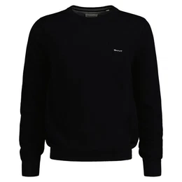 Sweatshirt Herren Pique-Strickpullover, Rundhals - COTTON