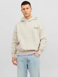 Jack & Jones Hoodie JORGRACIA GRAPHIC SWEAT HOOD Khaki/Beige/Braun/Creme/Grau