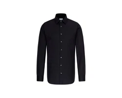 Seidensticker Herren Shaped Bügelfrei Kent Langarm Business Shirt Dunkelblau/Schwarz