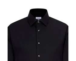 Seidensticker Herren Shaped Bügelfrei Kent Langarm Business Shirt Dunkelblau/Schwarz