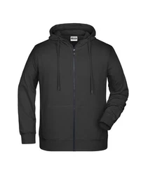 James & Nicholson Hoodie JN 8026 Kapuzen Sweatjacke Schwarz/Dunkelgrau/Grau