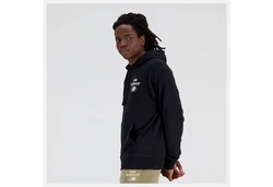 New Balance NB Essentials Hoodie Schwarz/Dunkelblau/Hellblau