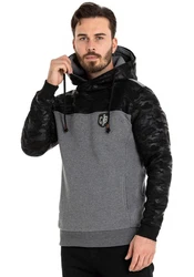 Cipo & Baxx Kapuzensweatshirt Grau/Schwarz/Dunkelgrau
