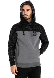 Cipo & Baxx Kapuzensweatshirt Grau/Schwarz/Dunkelgrau