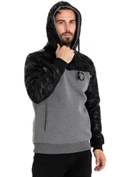 Cipo & Baxx Kapuzensweatshirt Grau/Schwarz/Dunkelgrau