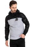 Cipo & Baxx Kapuzensweatshirt Grau/Schwarz/Dunkelgrau/Hellblau