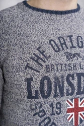 Lonsdale Pullover Borden Hellblau/Blau/Grau