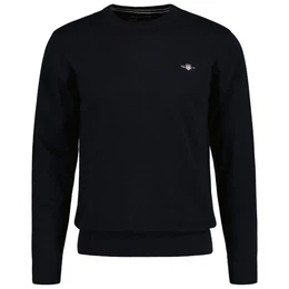 Sweatshirt Herren Pique-Strickpullover, Rundhals - COTTON