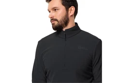 Jack Wolfskin Fleecepullover TAUNUS HZ Schwarz/Dunkelgrau