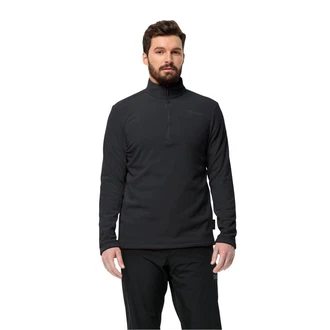 Jack Wolfskin Fleecepullover TAUNUS HZ Schwarz/Dunkelgrau
