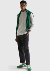 UNITED COLORS OF BENETTON Poloshirt Shirt graumeliert/jade