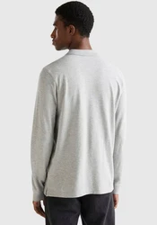 UNITED COLORS OF BENETTON Poloshirt Shirt graumeliert/jade