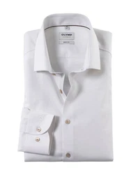 OLYMP Hemd Weiß/Creme/Dunkelblau