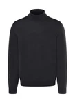 MAERZ Muenchen Strickpullover Rollkragen Schwarz/Dunkelblau/Dunkelgrau