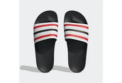 adidas Originals ADILETTE Badesandale Rot/Bordeaux/Weiß