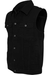 Urban Classics Jerseyweste Denim Vest Schwarz