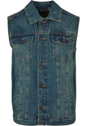 Jerseyweste Herren Denim Vest (1-tlg)